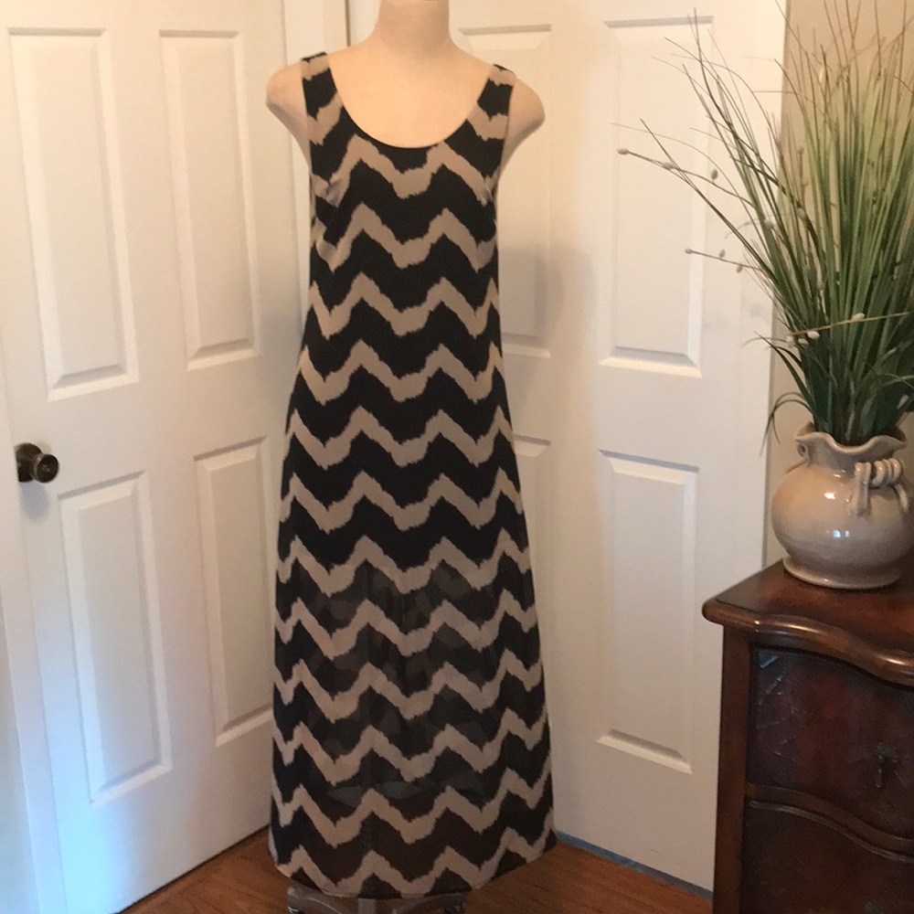 audrey 3+1 chevron print dress